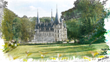 Arts numériques intitulée "Château de Ladoucet…" par Jamy Delpias, Œuvre d'art originale, Peinture numérique
