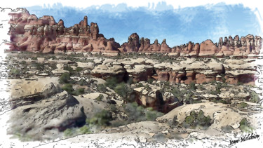 Arte digitale intitolato "Canyonland Utah pay…" da Jamy Delpias, Opera d'arte originale, Pittura digitale