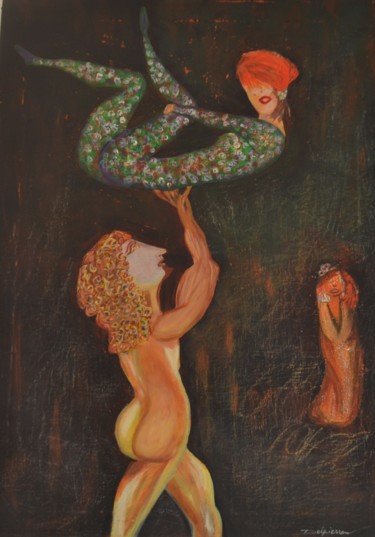 Incisioni, stampe intitolato "NOUREEV" da Delpierre, Opera d'arte originale, Acrilico
