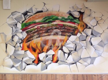 Инсталляция под названием "3d burger.jpg" - Dem51, Подлинное произведение искусства, Внешнее оформление