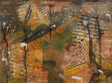Collages titulada "MONTREAUX" por Alessandro De Mariassevich, Obra de arte original, Acrílico Montado en Otro panel rígido