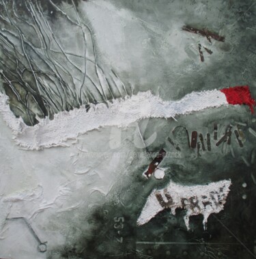 Peinture intitulée "Retirada,le long ch…" par Patrick Demelenne, Œuvre d'art originale, Tissu
