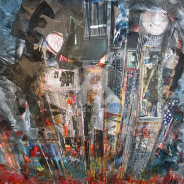 Collages titled "R-344 Mégastructures" by Patrick Demelenne, Original Artwork, Collages