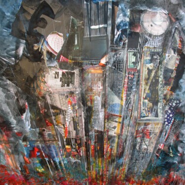 Collages titled "R-344 Mégastructures" by Patrick Demelenne, Original Artwork, Collages