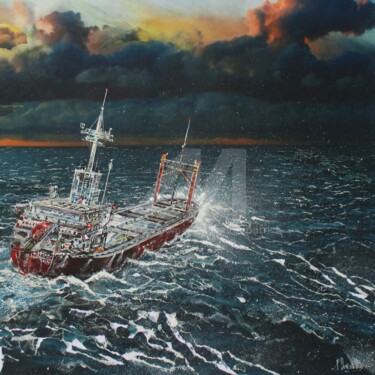 S 488 Marine Collages titled "S 488 Marine" by Patrick Demelenne, Original Art, Collages