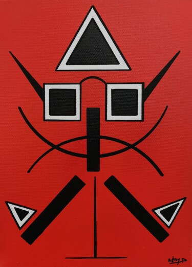 Painting titled "Darcko" by Rémy Demestre, Original Artwork, Acrylic Mounted on Wood Stretcher frame