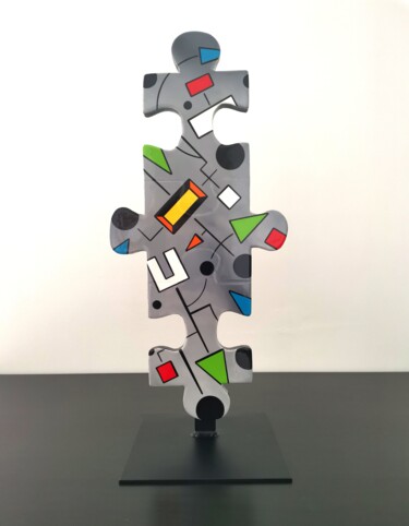 Sculpture titled "Grisette" by Rémy Demestre, Original Artwork, Acrylic