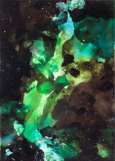 Peinture intitulée "Glowing in the dark…" par Dement.Raa, Œuvre d'art originale, Acrylique