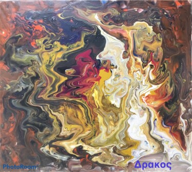 Ζωγραφική με τίτλο "Δρακος" από Δημητρης Σταυροπουλος, Αυθεντικά έργα τέχνης, Ακρυλικό