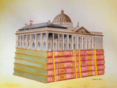 绘画 标题为“終審法院” 由Demi Ng, 原创艺术品, 水彩
