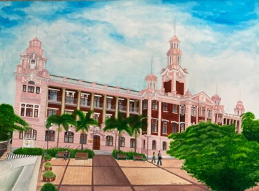Malerei mit dem Titel "香港大學 Hong Kong Univ…" von Demi Ng, Original-Kunstwerk, Aquarell