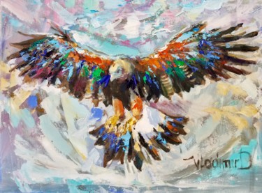 Painting titled "eagle" by Vladimir Demidovich, Original Artwork, Oil