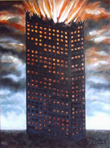 Pintura titulada "La Torre" por Yolanda Molina Brañas (demonio), Obra de arte original, Oleo