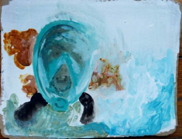 Картина под названием "Yasha Redhead under…" - Catherine Demorand, Подлинное произведение искусства, Акрил Установлен на Дер…