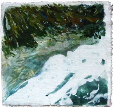 Painting titled "Froth2" by Catherine Demorand, Original Artwork, Acrylic Mounted on Wood Panel