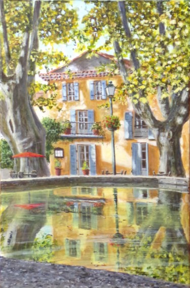 Peinture intitulée "le bassin" par Philippe Demory, Œuvre d'art originale, Acrylique