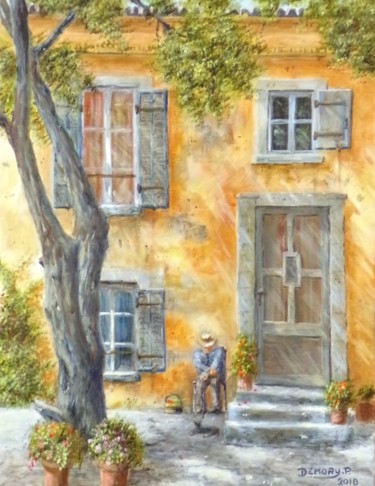 Painting titled "petite pause" by Philippe Demory, Original Artwork, Oil