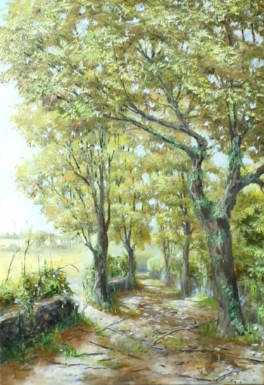 绘画 标题为“" Chemin de la Ferr…” 由Philippe Demory, 原创艺术品, 油