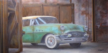 Painting titled "Buick Century" by Philippe Demory, Original Artwork, Oil