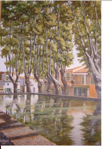 Painting titled "Le bassin de CUCURON" by Philippe Demory, Original Artwork, Other