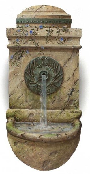 Peinture intitulée "Fontaine" par Philippe Demory, Œuvre d'art originale