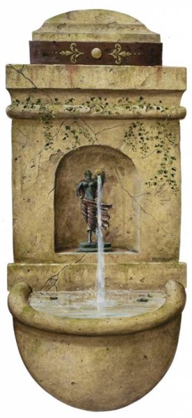 Painting titled "Fontaine" by Philippe Demory, Original Artwork, Oil