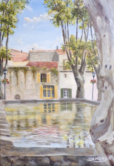 Painting titled "Le bassin de Cucuron" by Philippe Demory, Original Artwork