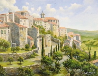 Painting titled "Gordes" by Philippe Demory, Original Artwork, Acrylic