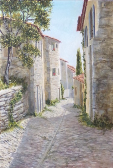 Painting titled "ruelle de Lurs" by Philippe Demory, Original Artwork, Acrylic