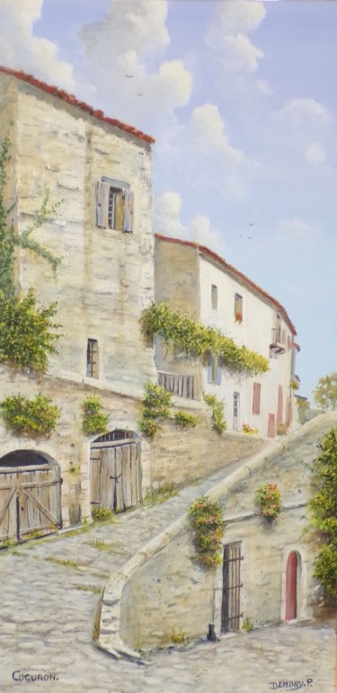 Painting titled "" Rue Costo Caudo "" by Philippe Demory, Original Artwork, Acrylic