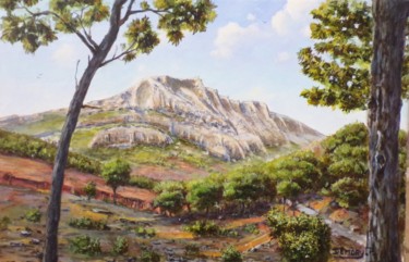 Painting titled "Sainte Victoire" by Philippe Demory, Original Artwork, Acrylic