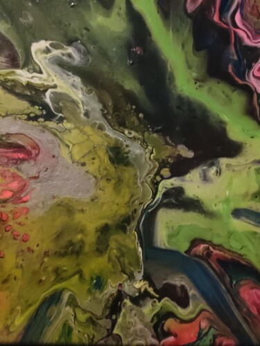 Картина под названием "Slime" - Deneen Campbell, Подлинное произведение искусства, Акрил