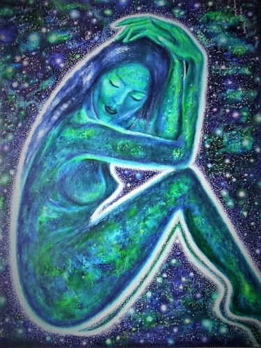 Картина под названием "Gaia" - Dengiz Zolte, Подлинное произведение искусства, Акрил