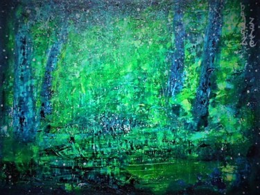 Painting titled "Summer forest." by Dengiz Zolte, Original Artwork, Acrylic