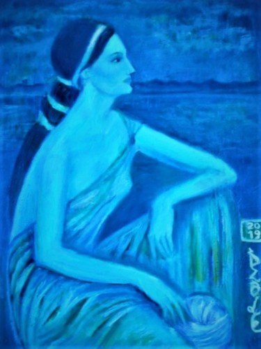 Painting titled "Ariadne." by Dengiz Zolte, Original Artwork, Oil
