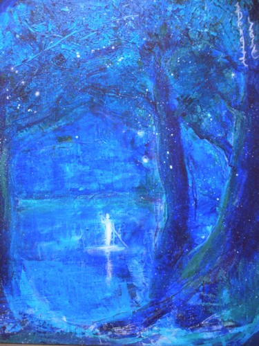 Painting titled "Sacred grove of Dru…" by Dengiz Zolte, Original Artwork, Acrylic