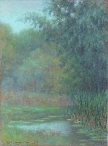 Drawing titled "Backwater. pastel e…" by Denis Glindeman, Original Artwork, Pastel