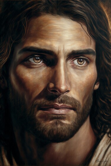 Digital Arts με τίτλο "Portrait of Jesus C…" από Denis Agati, Αυθεντικά έργα τέχνης, Εικόνα που δημιουργήθηκε με AI
