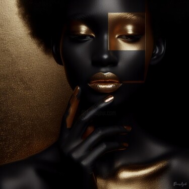 Digitale Kunst getiteld "African american wo…" door Denis Agati, Origineel Kunstwerk, AI gegenereerde afbeelding