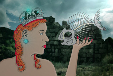 Arts numériques intitulée "The Queen and me" par Denis Bacholier, Œuvre d'art originale, Peinture numérique