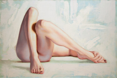 Painting titled "Bliss" by Denis Barinov, Original Artwork, Oil Mounted on Wood Stretcher frame