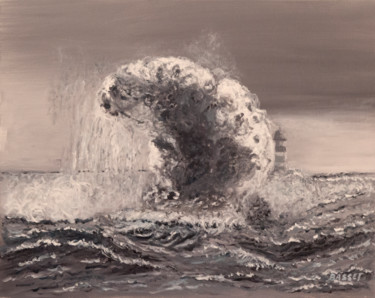 Peinture intitulée "marine-la-vague.jpg" par Denis Basset, Œuvre d'art originale