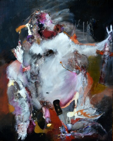 Peinture intitulée "Pisse and love" par Denis Blondel, Œuvre d'art originale, Huile