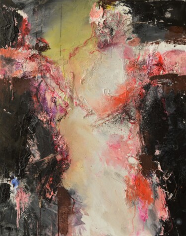 Painting titled "CruciFiction N°5" by Denis Blondel, Original Artwork, Oil