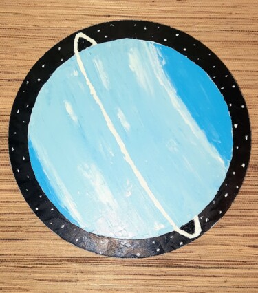 Peinture intitulée "Уран" par Denis Chernyshev, Œuvre d'art originale, Huile