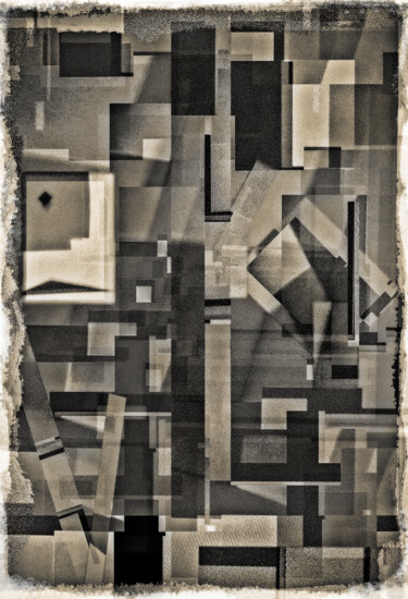 Digitale Kunst mit dem Titel "Primitivisme noir" von Denis Chapoullié, Original-Kunstwerk, Aquarell