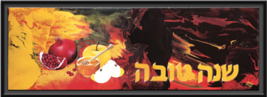 Картина под названием "SHANA TOVA" - Denis Chich, Подлинное произведение искусства, Акрил Установлен на Деревянная рама для…