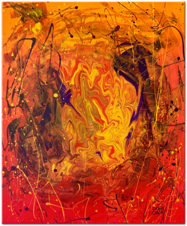 Painting titled "BALAGAN FIRE" by Denis Chich, Original Artwork, Acrylic Mounted on Wood Stretcher frame