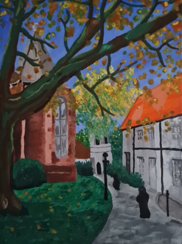 Malerei mit dem Titel "Das Schloss bei Cap…" von Denis Dolheimer, Original-Kunstwerk, Acryl