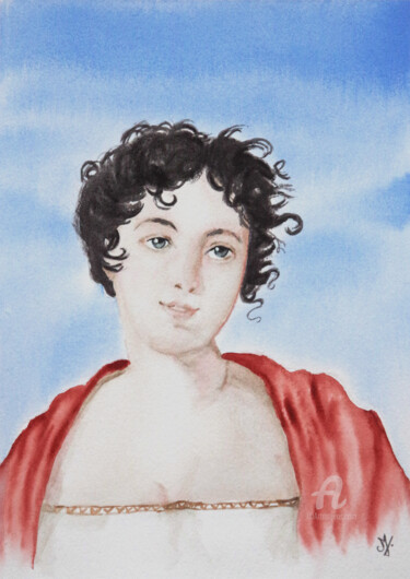 Pintura intitulada "Les femmes de la ré…" por Emilie Denis, Obras de arte originais, Aquarela